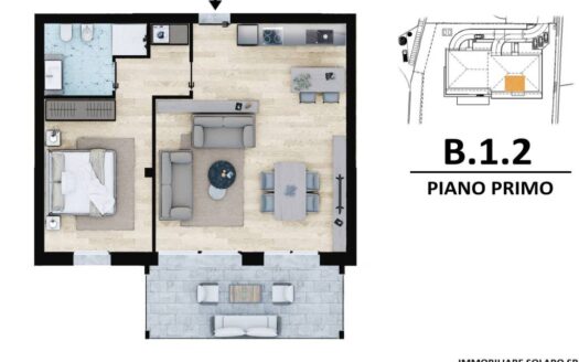 Bilocale via Solaro, Galbiate – Primo piano – B.1.2
