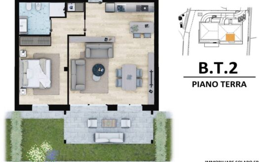 Bilocale via Solaro, Galbiate – Piano terra – B.T.2