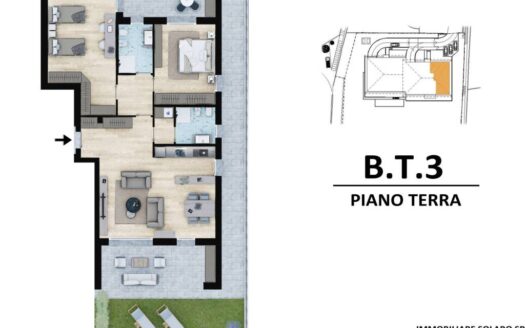 Trilocale via Solaro, Galbiate – Piano terra – B.T.3.