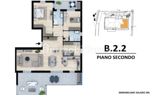 Quadrilocale via Solaro, Galbiate – Secondo piano – B.2.2
